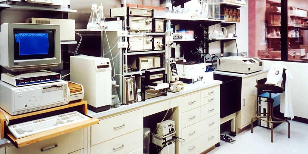 desktop monitor beside computer tower on inside room