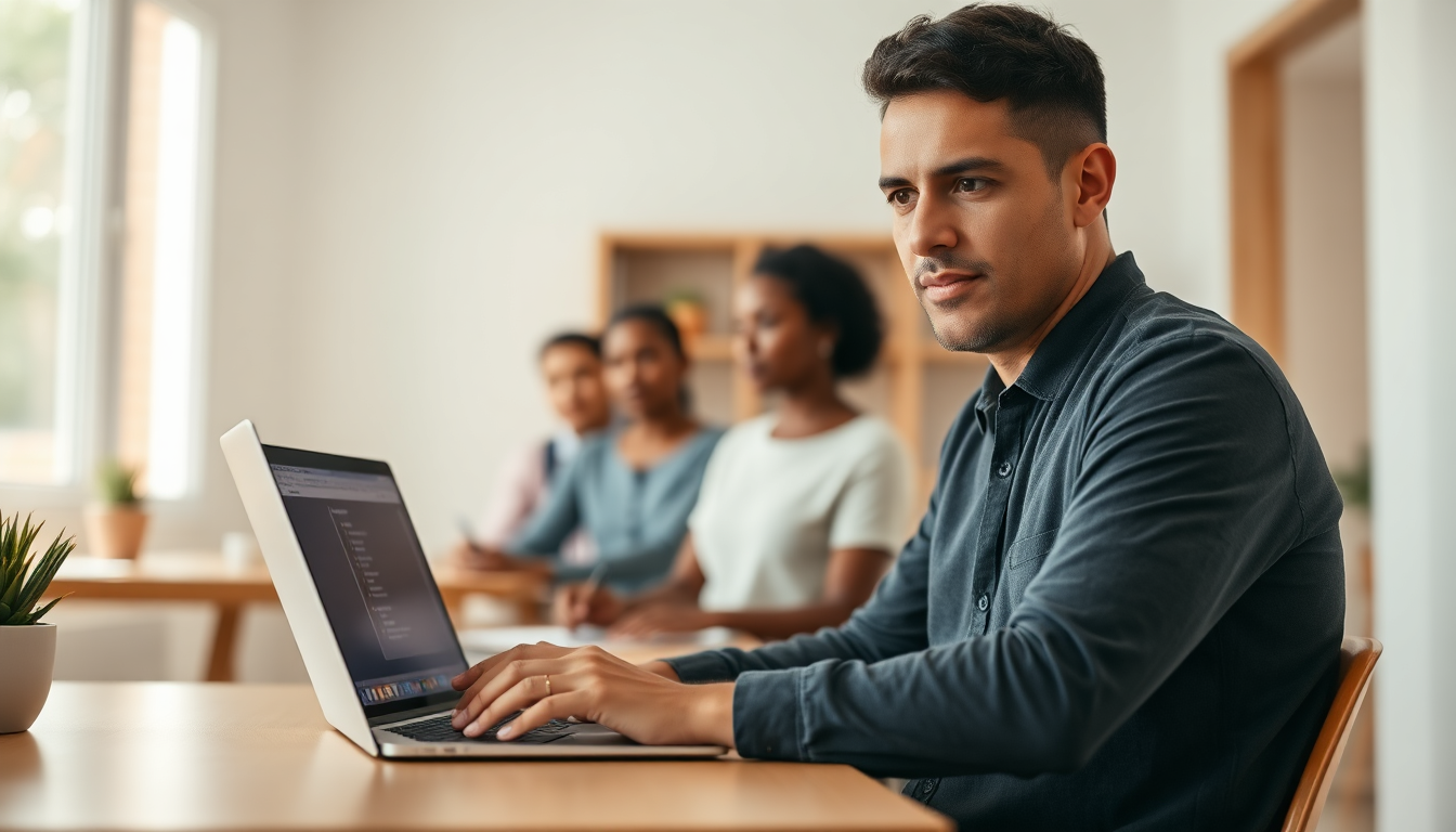 Estudante brasileiro consultando o portal e-MEC para verificar credenciamento de curso