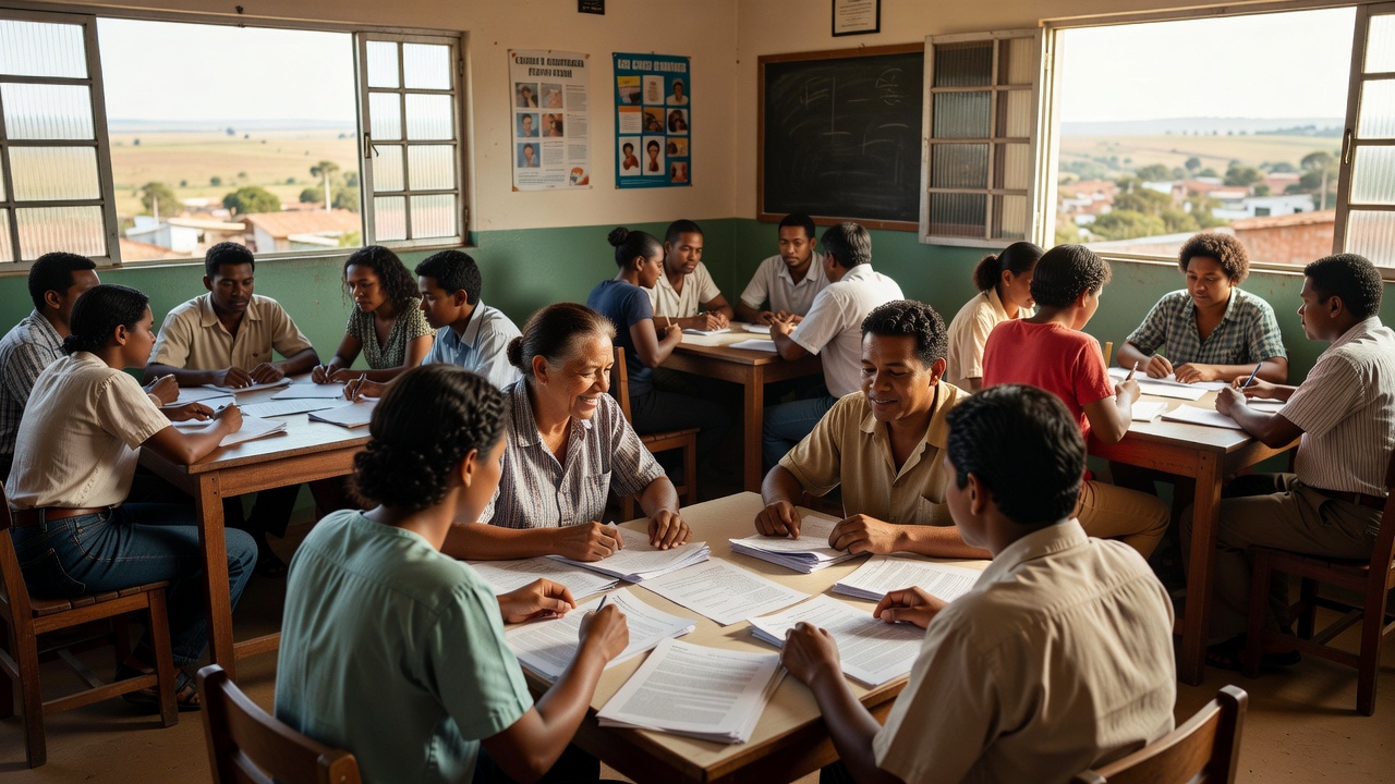 Reunião sobre transparência em associação educacional
