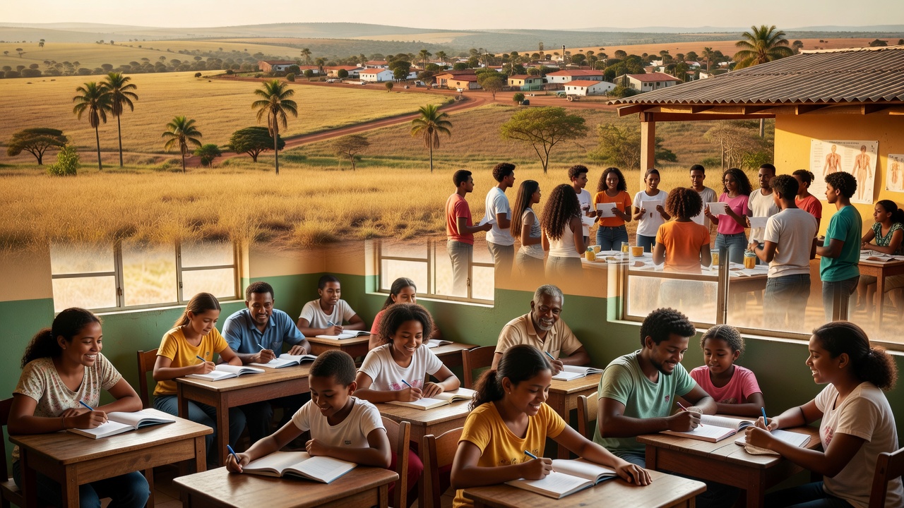 Gráfico ilustrando a relação entre escolaridade e saúde no Brasil
