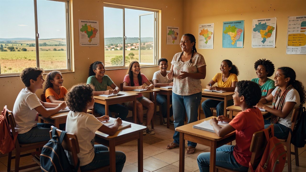 Estudantes retornando às aulas após a pandemia no Brasil